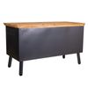 Mueble Bajo De Metal Y Madera Negro 94x42x55