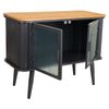 Mueble Bajo De Metal Y Madera Negro 70x32x54,5