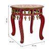 Mesa De Madera Pintado Artesanal Roja 45x45x45