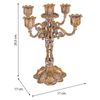 Candelabro Dorado 17x17x25.5