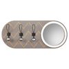 Percha Con Espejo De Madera Y Metal Gris 60x5x30