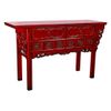 Recibidor De Madera Rojo 144x45x87