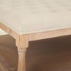 Banqueta De Madera Tapizada Beige