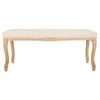 Banqueta De Madera Tapizada Beige