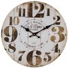 Reloj De Pared De Madera Blanco D34x2