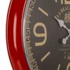 Reloj De Pared De Metal Rojo D62x5