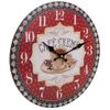 Reloj De Pared De Madera Rojo D34x2