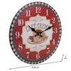 Reloj De Pared De Madera Rojo D34x2