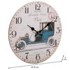 Reloj De Pared De Madera Blanco D34x2