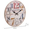 Reloj De Pared De Madera Blanco D34x2