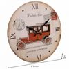 Reloj De Pared De Madera Blanco D34x2