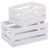 Cajones De Madera Set 2 Piezas Blanco