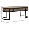 Mesa Auxiliar De Metal Marrón 110x42x45