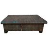 Mesa Baúl De Madera Y Metal Marrón 115x62x38