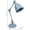 Lámpara Flexo De Mesa De Metal Gris 22x13x45