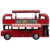 Autobús Doble De Metal Rojo 28x14x18.5
