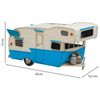 Caravana De Metal Azul 28x12.5x15