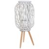 Farol Portavelas De Mimbre Blanco D37x40/63