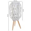 Farol Portavelas De Mimbre Blanco D37x40/63