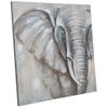 Cuadro Pintado A Mano Con Relieve Gris 100x100x3