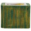 Cesto Cuadrado De Madera Verde 14.5x14.5x11