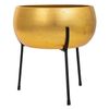 Macetero Con Soporte De Metal Dorado 25x25x27.5