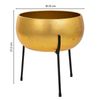 Macetero Con Soporte De Metal Dorado 25x25x27.5