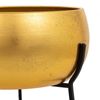 Macetero Con Soporte De Metal Dorado 25x25x27.5