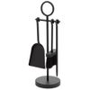 Set 4 Herramientas De Metal Para La Chimenea De Metal Negras