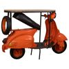 Barra Botellero Moto Vespa De Metal Y Madera Naranja 185x66x115