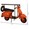 Barra Botellero Moto Vespa De Metal Y Madera Naranja 185x66x115