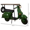 Barra Botellero Moto Vespa De Metal Y Madera Verde 185x66x115