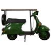 Barra Botellero Moto Vespa De Metal Y Madera Verde 185x66x115