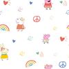 Pack De Juego De Sábanas 100% Algodón Peppa Pig Peace / Cama De 105 (175x270 Cm)