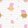 Pack De Juego De Sábanas 100% Algodón Peppa Pig Hula Hoop / Cama De 105 (175x270 Cm)