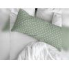 Funda De Almohada 100% Algodón Verde Y Estampado Lunares