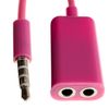 Cable Minijack Doble Entrada Dam 18x2x1 Cm. Color: Rosa