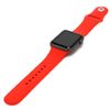 Correa De Silicona Dam Compatible Con Apple Watch De: 42/44/45/49mm Talla S/m 21x2x0,2 Cm. Color: Rojo