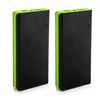 2x Powerbank  Dam 20.000mah Con 4 Usb - Verde 7x2x15 Cm. Color: Verde