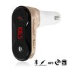 Manos Libres Bluetooth Dam  Carc8 Para Coche Con Transmisor Fm 7x9x3 Cm. Color: Oro