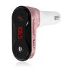 Manos Libres Bluetooth Dam  Carc8 Para Coche Con Transmisor Fm 7x9x3 Cm. Color: Oro Rosa