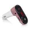 Manos Libres Bluetooth Dam  Carc8 Para Coche Con Transmisor Fm 7x9x3 Cm. Color: Oro Rosa