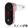 Manos Libres Bluetooth Dam  Carc8 Para Coche Con Transmisor Fm 7x9x3 Cm. Color: Oro Rosa