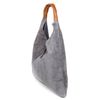 Bolso Shopper Firenze Artegiani Agnana Mujer. Piel Auténtica Gamuza Y Dollaro. Fabricado En Italia 36x10x30 Cm. Color: Gris Azulado