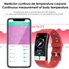 Brazalete Inteligente E66 Con Medición De Temperatura Corporal, Tensión Y O2 En Sangre