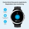 Smartwatch Dam M18 Plus. Pulsera De Cuero Y Silicona. Con Termómetro Corporal, Frecuencia Respiratoria, Tensión Y O2 En Sangre. Modo Multideportivo. 4,6x1,1x4,6 Cm. Color: Negro