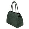 Bolso Shopper Firenze Artegiani Annagrazia Mujer. Piel Auténtica Gamuza. Fabricado En Italia 40x20x30 Cm. Color: Verde Oliva