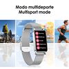 Smartwatch Dam Deportivo Especial Femenino Zx19. 12 Modos Deportivos, Monitor Cardiaco, O2 En Sangre Y De Tensión. 2,8x0,9x4,8 Cm. Color: Oro