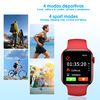 Smartwatch Dam  X8 Max Con Marcador Y Llamadas Bluetooth, Termómetro Corporal, Monitor Cardiaco Y De Tensión. 4x1,1x4,4 Cm. Color: Negro