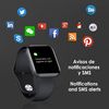 Smartwatch Dam  X8 Max Con Marcador Y Llamadas Bluetooth, Termómetro Corporal, Monitor Cardiaco Y De Tensión. 4x1,1x4,4 Cm. Color: Negro